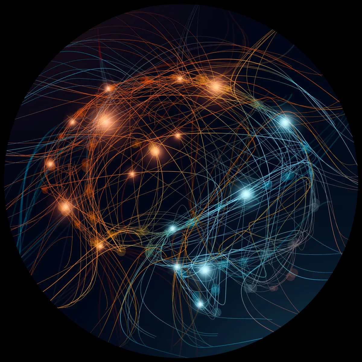 Visualización abstracta de una red de datos interconectada